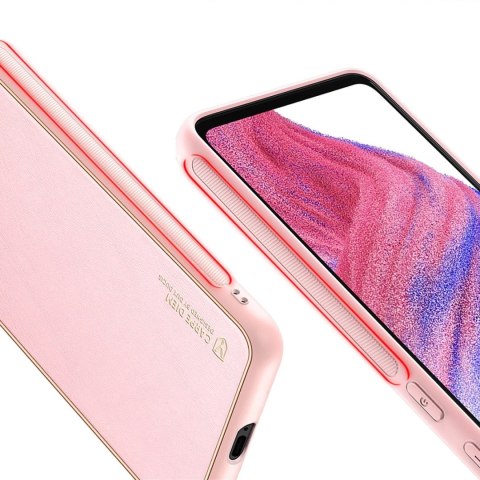 Dux Ducis Yolo eleganckie etui pokrowiec ze skóry ekologicznej Samsung Galaxy A53 5G różowy
