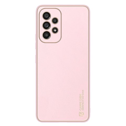 Dux Ducis Yolo eleganckie etui pokrowiec ze skóry ekologicznej Samsung Galaxy A53 5G różowy