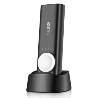 Choetech powerbank 5000mAh USB 2,1A / ładowarka bezprzewodowa Qi MFI do Apple Watch czarny (T315)