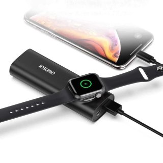 Choetech powerbank 5000mAh USB 2,1A / ładowarka bezprzewodowa Qi MFI do Apple Watch czarny (T315)