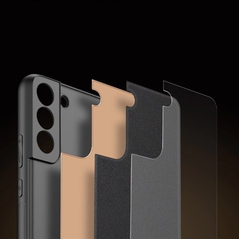Dux Ducis Yolo eleganckie etui pokrowiec ze skóry ekologicznej Samsung Galaxy S22+ (S22 Plus) czarny