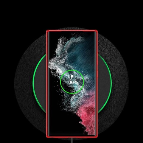 Dux Ducis Yolo eleganckie etui pokrowiec ze skóry ekologicznej Samsung Galaxy S22 Ultra czerwony