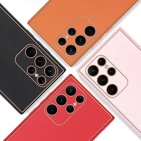 Dux Ducis Yolo eleganckie etui pokrowiec ze skóry ekologicznej Samsung Galaxy S22 Ultra czerwony