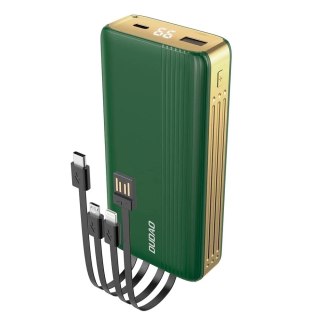 Dudao K4Pro powerbank z wbudowanymi kablami 20000mAh wyświetlacz LED zielony