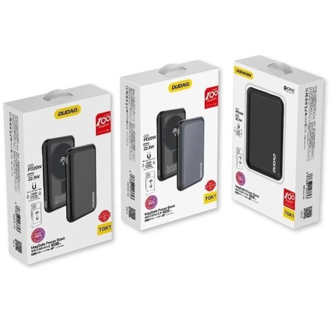 Dudao TGK1 powerbank z ładowarką bezprzewodową 15W 10000mAh czarny (TGK1-czarny)