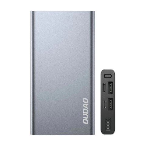 Dudao metalowy powerbank z LEDowym wskaźnikiem poziomu naładowania 10000mAh srebrny (K5Pro)