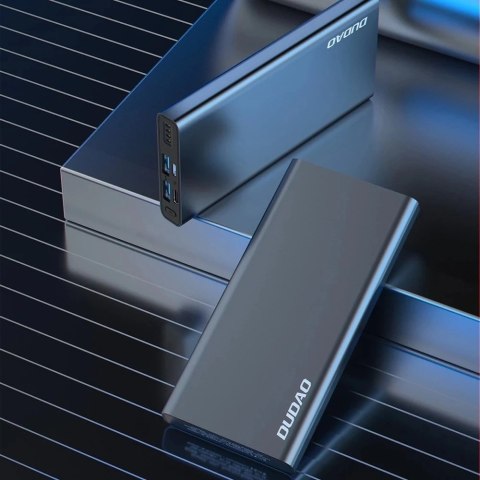 Dudao metalowy powerbank z LEDowym wskaźnikiem poziomu naładowania 10000mAh srebrny (K5Pro)