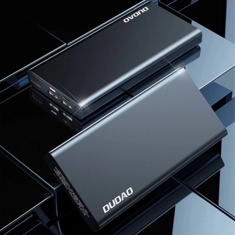 Dudao metalowy powerbank z LEDowym wskaźnikiem poziomu naładowania 10000mAh srebrny (K5Pro)