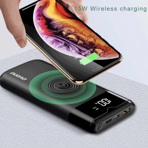 Dudao powerbank 10000 mAh Power Delivery Quick Charge 5.0 22,5W ładowarka bezprzewodowa Qi 15 W biały(K13Pro)