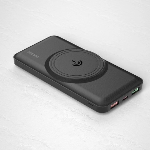 Dudao powerbank 10000mAh 22,5W Power Delivery Quick Charge 2x USB / 1x USB Typ C ładowarka bezprzewodowa Qi 15W do iPhone kompat