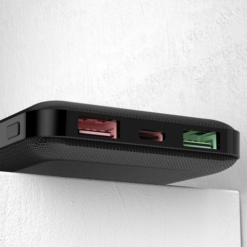 Dudao powerbank 10000mAh 22,5W Power Delivery Quick Charge 2x USB / 1x USB Typ C ładowarka bezprzewodowa Qi 15W do iPhone kompat