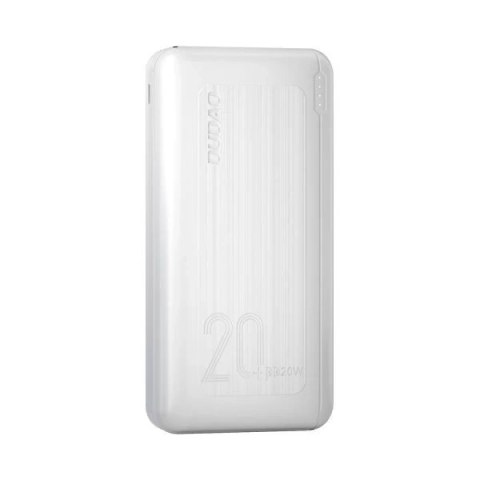 Dudao powerbank 20000 mAh Power Delivery 20 W Quick Charge 3.0 2x USB / USB Typ C biały (K12PQ+ white)