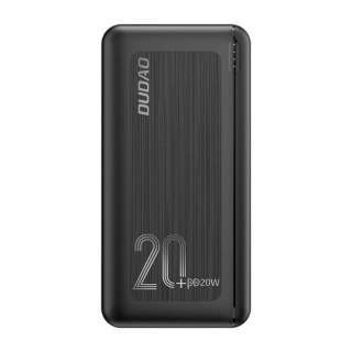 Dudao powerbank 20000 mAh Power Delivery 20 W Quick Charge 3.0 2x USB / USB Typ C czarny (K12PQ+ black)