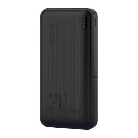 Dudao powerbank 20000 mAh Power Delivery 20 W Quick Charge 3.0 2x USB / USB Typ C czarny (K12PQ+ black)