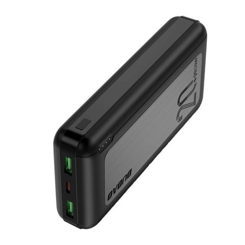 Dudao powerbank 20000 mAh Power Delivery 20 W Quick Charge 3.0 2x USB / USB Typ C czarny (K12PQ+ black)