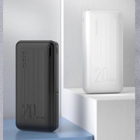 Dudao powerbank 20000 mAh Power Delivery 20 W Quick Charge 3.0 2x USB / USB Typ C czarny (K12PQ+ black)