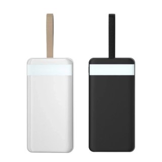 Dudao powerbank 30000 mAh 3x USB z lampką LED biały (K8s+ white)