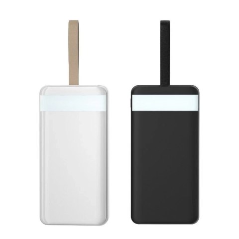 Dudao powerbank 30000 mAh 3x USB z lampką LED biały (K8s+ white)