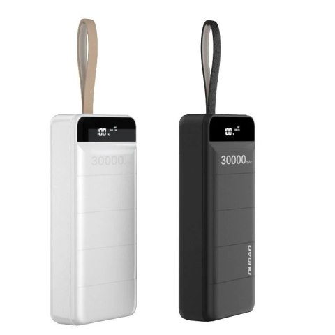 Dudao powerbank 30000 mAh 3x USB z lampką LED biały (K8s+ white)