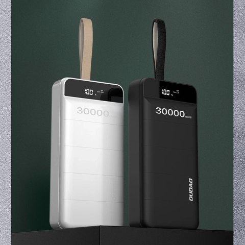 Dudao powerbank 30000 mAh 3x USB z lampką LED czarny (K8s+ black)