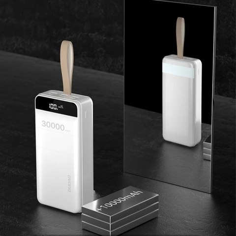 Dudao powerbank 30000 mAh 3x USB z lampką LED czarny (K8s+ black)