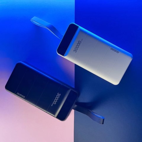 Dudao powerbank 30000 mAh 3x USB z lampką LED czarny (K8s+ black)
