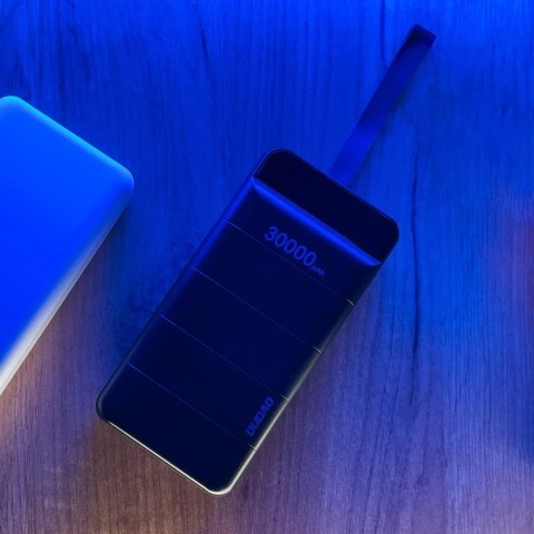 Dudao powerbank 30000 mAh 3x USB z lampką LED czarny (K8s+ black)