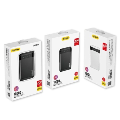 Dudao przenośny powerbank USB 10000mAh biały (K3Pro mini)