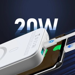 Joyroom powerbank 10000mAh 20W Power Delivery Quick Charge magnetyczna ładowarka bezprzewodowa Qi 15W do iPhone kompatybilna z M