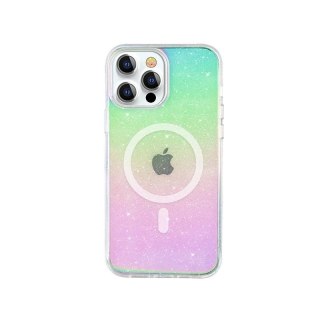 Kingxbar PQY Elegant Series magnetyczne etui do iPhone 13 obudowa pokrowiec tęczowy (kompatybilne z MagSafe)