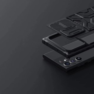 Nillkin Adventruer Case etui do Samsung Galaxy S22 Ultra pancerny pokrowiec z osłoną na aparat niebieski