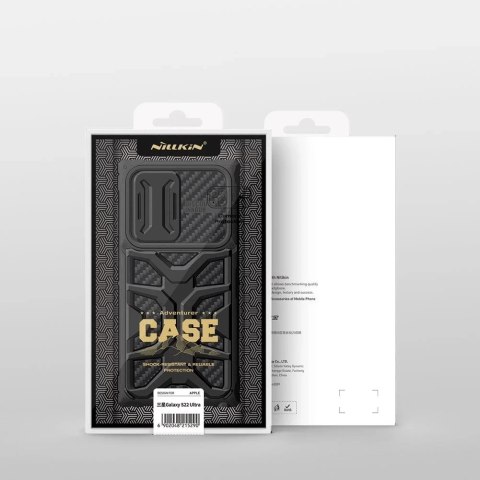 Nillkin Adventruer Case etui do Samsung Galaxy S22 Ultra pancerny pokrowiec z osłoną na aparat niebieski