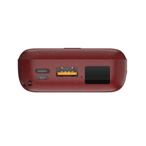 UNIQ Powerbank indukcyjny Hyde Air 10000mAh USB-C 18W PD Fast Wireless bordowy/maroon