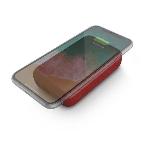 UNIQ Powerbank indukcyjny Hyde Air 10000mAh USB-C 18W PD Fast Wireless bordowy/maroon