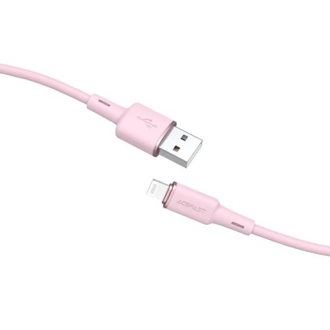 Acefast kabel MFI USB - Lightning 1,2m, 2,4A różowy (C2-02 pink)