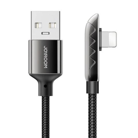 Joyroom gamingowy kabel USB - Lightning do ładowania / transmisji danych 2,4A 1,2m czarny (S-1230K3)