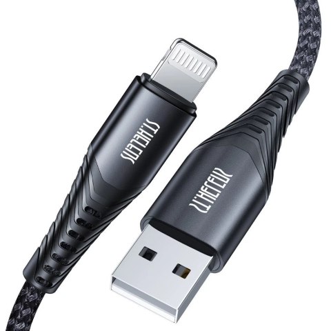 Joyroom kabel MFI USB - Lightning do transferu danych i ładowania 2,1A 20W 1,2m czarny (ST-C04)