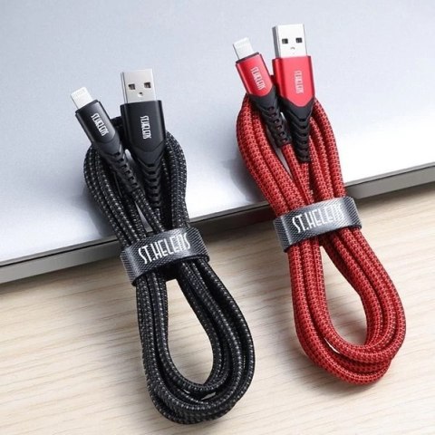 Joyroom kabel MFI USB - Lightning do transferu danych i ładowania 2,1A 20W 1,2m czarny (ST-C04)