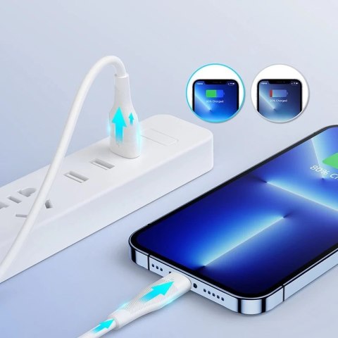 Joyroom kabel USB - Lightning do ładowania / transmisji danych 3A 1m biały (S-1030M12)