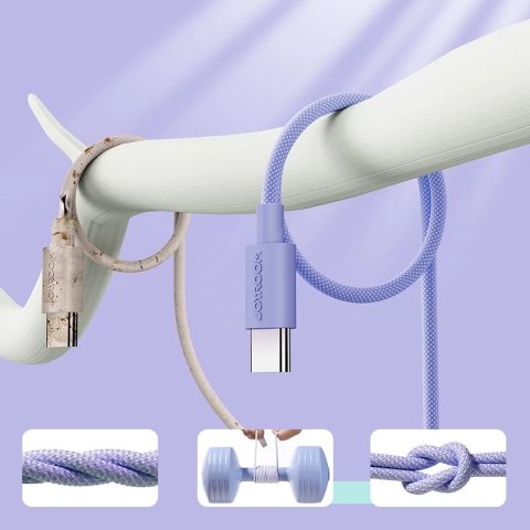 Joyroom kabel przewód USB - Lightning do ładowania / transmisji danych 1m fioletowy (S-1030M13)