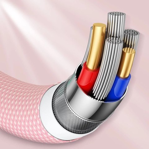 Joyroom kabel przewód USB - Lightning do ładowania / transmisji danych 1m różowy (S-1030M13)
