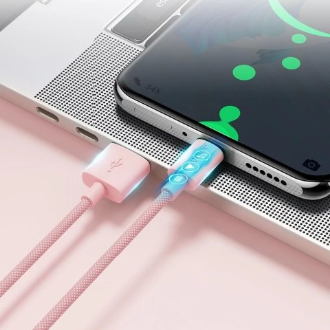 Joyroom kabel przewód USB - Lightning do ładowania / transmisji danych 1m różowy (S-1030M13)