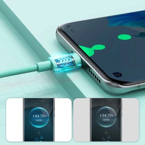 Joyroom kabel przewód USB - Lightning do ładowania / transmisji danych 1m zielony (S-1030M13)