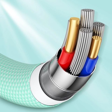 Joyroom kabel przewód USB - Lightning do ładowania / transmisji danych 1m zielony (S-1030M13)