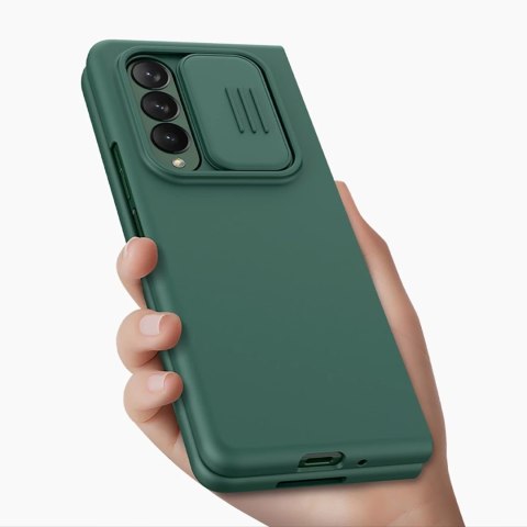 Nillkin CamShield Silky Silicone Case etui pokrowiec z osłoną na aparat do Samsung Galaxy Z Fold 3 zielony