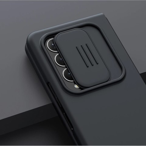 Nillkin CamShield Silky Silicone Case etui pokrowiec z osłoną na aparat do Samsung Galaxy Z Fold 3 zielony