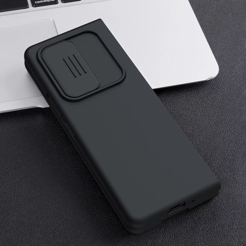 Nillkin CamShield Silky Silicone Case etui pokrowiec z osłoną na aparat do Samsung Galaxy Z Fold 3 zielony