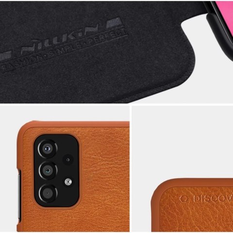 Nillkin Qin skórzana kabura etui Samsung Galaxy A33 5G czerwony