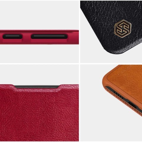 Nillkin Qin skórzana kabura etui Samsung Galaxy A33 5G czerwony