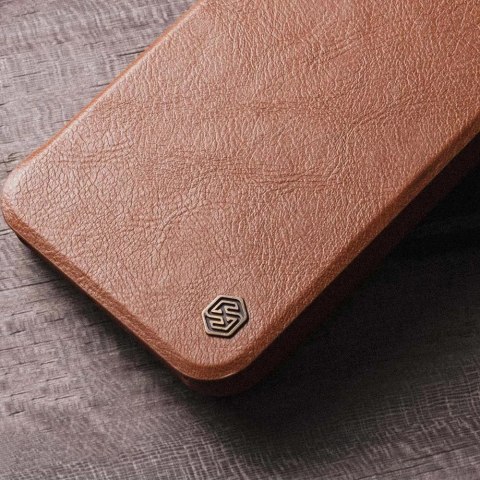 Nillkin Qin skórzana kabura etui Samsung Galaxy A53 5G brązowy